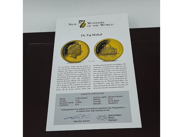 Ca. 13x munt, 14 karaats, new 7 wonders of the world - afbeelding 16 van  27