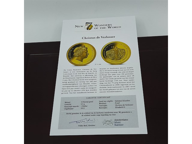 Ca. 13x munt, 14 karaats, new 7 wonders of the world - afbeelding 17 van  27