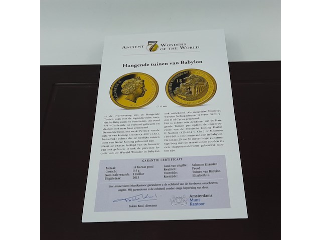 Ca. 13x munt, 14 karaats, new 7 wonders of the world - afbeelding 19 van  27