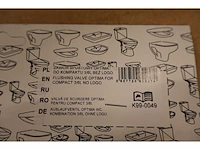 Ca. 13x spoelventiel voor toiletreservoir cersanit , flush valve (optima) , wit - afbeelding 4 van  6