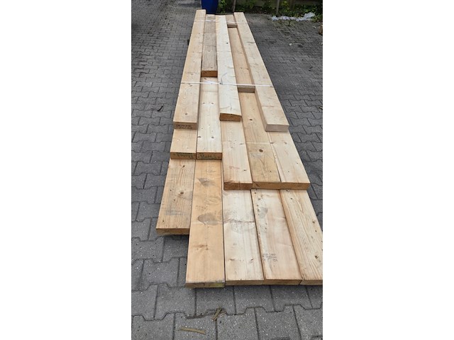 Ca. 13x vuren balken - afbeelding 1 van  3