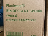 Ca. 14000x plantware composteerbare koffie lepels, wit - afbeelding 3 van  4