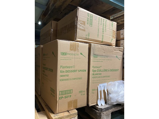 Ca. 14000x plantware composteerbare koffie lepels, wit - afbeelding 4 van  4