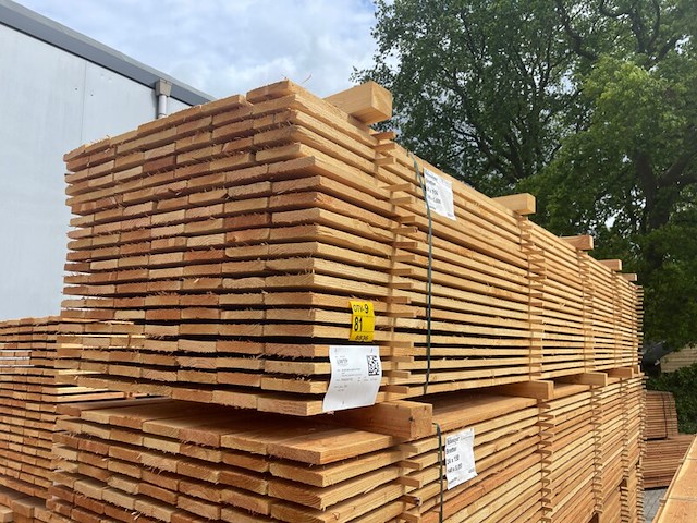 Ca. 140x douglas planken fijnbezaagd, 24x150mm, lengte 500cm - afbeelding 4 van  4