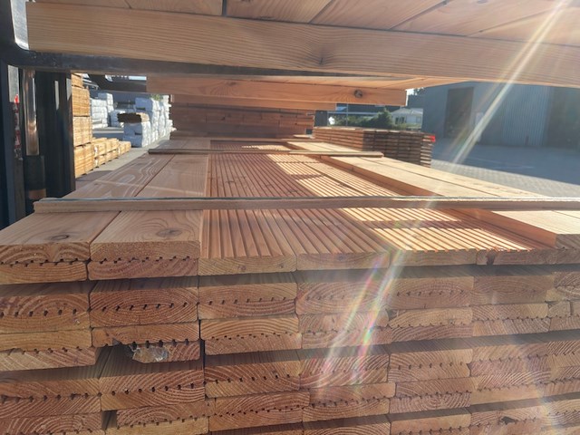 Ca. 140x douglas vlonderplanken, 25x140mm, lengte 300cm - afbeelding 1 van  3