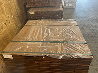 Ca. 140x guyana teak planken geschaafd, 25x145mm, lengte 100cm - afbeelding 1 van  3