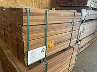 Ca. 140x guyana teak planken geschaafd, 25x145mm, lengte 100cm - afbeelding 2 van  3