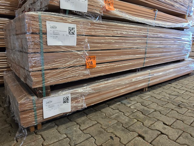 Ca. 140x louro vermehlo planken geschaafd, 21x145mm, lengte 275cm - afbeelding 4 van  4