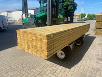 Ca. 140x vuren regels geschaafd geïmpregneerd, 47x75mm, lengte 247cm - afbeelding 2 van  4