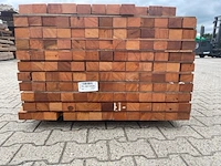 Ca. 141x angelim pedra onderliggers geschaafd, 45x68mm, lengte 150cm - afbeelding 2 van  3