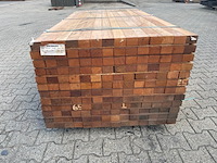 Ca. 143x angelim pedra onderliggers geschaafd, 45x68mm, lengte 130cm - afbeelding 2 van  4
