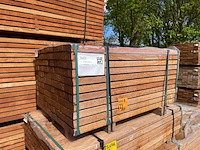 Ca. 143x angelim pedra onderliggers geschaafd, 45x68mm, lengte 130cm - afbeelding 4 van  4