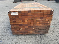 Ca. 143x angelim pedra onderliggers geschaafd, 45x68mm, lengte 130cm - afbeelding 3 van  4