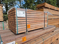 Ca. 143x angelim pedra onderliggers geschaafd, 45x68mm, lengte 130cm - afbeelding 4 van  4