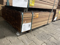 Ca. 143x guyana teak planken geschaafd, 25x90mm, lengte 125cm - afbeelding 4 van  4