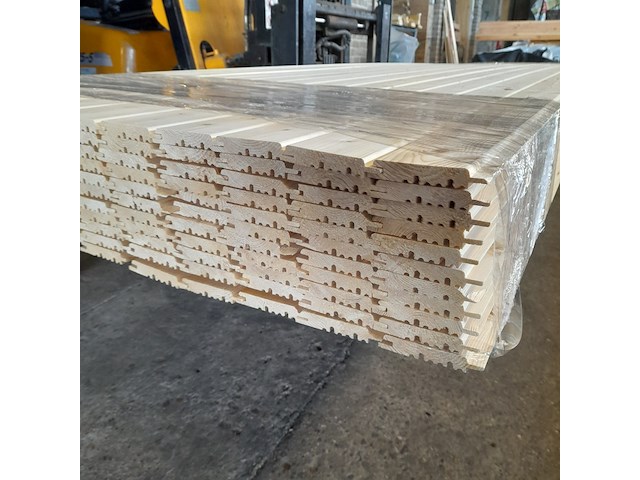 Ca. 143x vuren saunaschrootjes, 1,6 x 9,5 x 420 cm - afbeelding 3 van  6