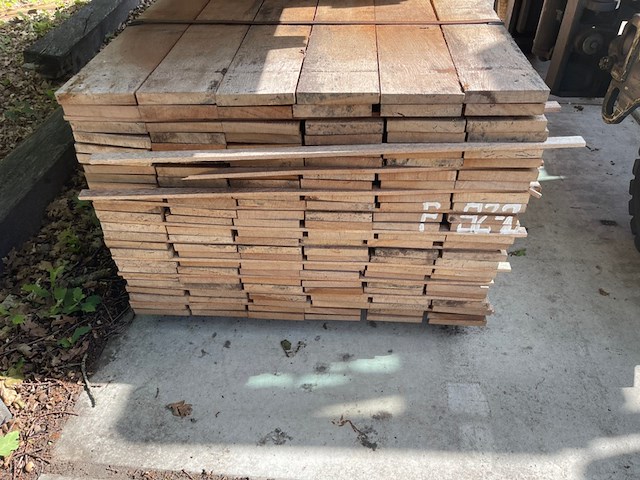 Ca. 144x angelim pedra beschoeiingsplanken, 20x150mm, lengte 4/300cm, 105/350cm, 35/400cm - afbeelding 3 van  3