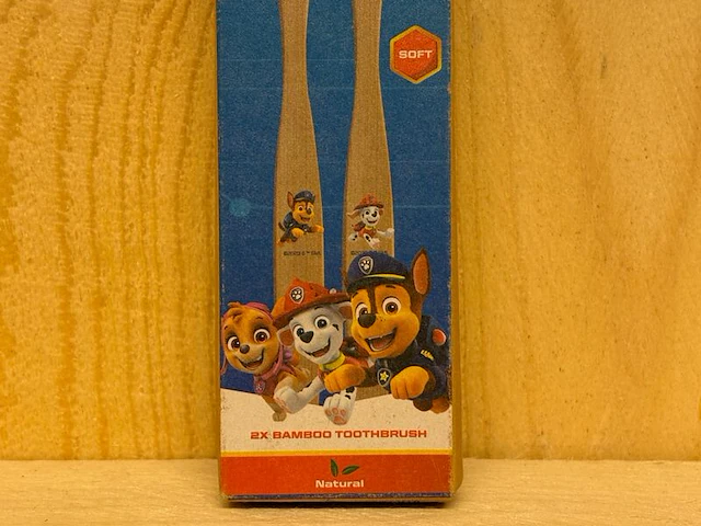 Ca. 144x bamboe kids tandenborstel - 2 pack paw patrol - afbeelding 3 van  4