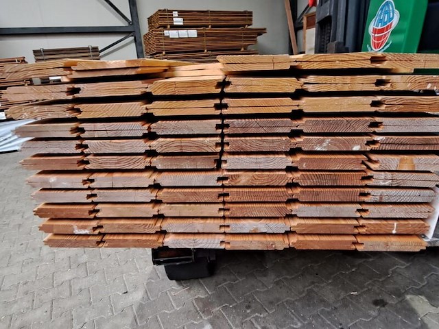 Ca. 144x douglas wisselsponning/halfhoutsrabat, 18x190mm, lengte 500cm - afbeelding 3 van  4