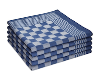 Ca. 144x horeca theedoek, blauw geblokt - afbeelding 1 van  2