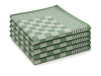 Ca. 144x horeca theedoek, groen geblokt - afbeelding 1 van  2