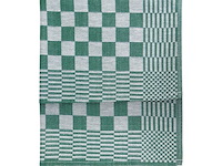 Ca. 144x horeca theedoek, groen geblokt - afbeelding 2 van  2