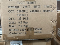 Ca. 144x led t8 tube 600 mm 9w 3500k ellipz lighting - afbeelding 6 van  6