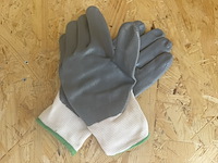 Ca. 144x paar-werkhandschoenen, maat 8, wit/grijs - afbeelding 4 van  4