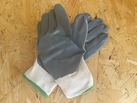 Ca. 144x paar-werkhandschoenen, wit/grijs, maat 9 - afbeelding 4 van  4