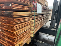 Ca. 146x douglas kraaldelen veer en groef, 18x125mm, lengte 300cm - afbeelding 2 van  3