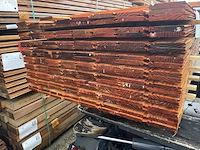 Ca. 146x douglas kraaldelen veer en groef, 18x125mm, lengte 300cm - afbeelding 3 van  3