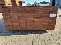 Ca. 147x guyana teak planken geschaafd, 21x145mm, lengte 220cm - afbeelding 3 van  3