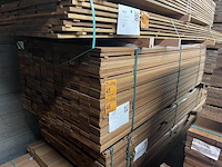 Ca. 148x guyana teak planken geschaafd, 21x90mm, lengte 245cm - afbeelding 4 van  4
