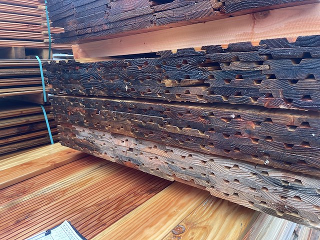 Ca. 149x douglas dubbele rhombus, 20x135mm, lengte 300cm - afbeelding 3 van  3