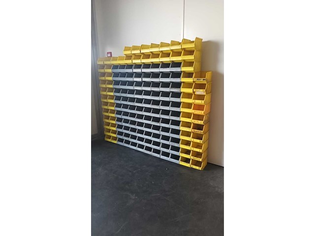Ca. 149x magazijnbakken met grijp opening, grijs / geel - afbeelding 5 van  6