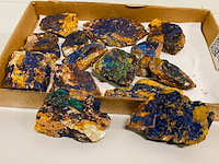 Ca. 14x azuriet / malachiet brokjes - afbeelding 1 van  7