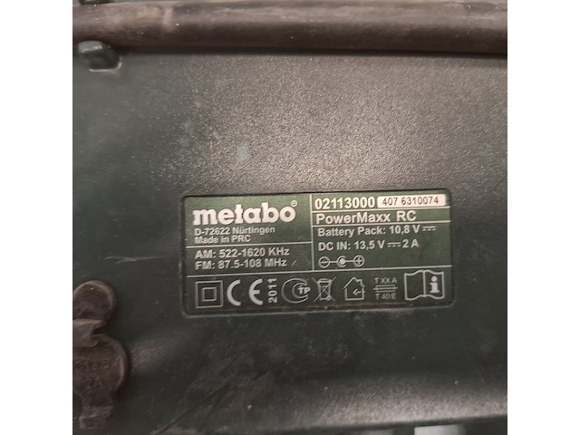 Ca. 14x diverse accu/elektrisch gereedschap metabo, diverse modellen - afbeelding 15 van  25