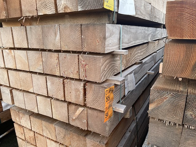Ca. 14x douglas balken fijnbezaagd, 150x150mm, lengte 400cm - afbeelding 4 van  4