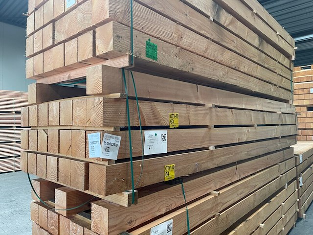 Ca. 14x douglas balken fijnbezaagd, 150x150mm, lengte 400cm - afbeelding 4 van  4