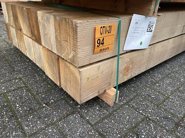 Ca. 14x douglas balken fijnbezaagd, 150x150mm, lengte 500cm - afbeelding 4 van  4