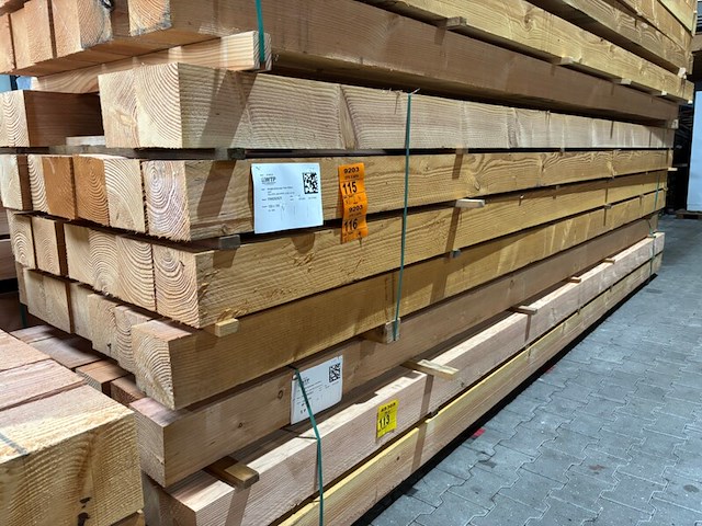 Ca. 14x douglas balken fijnbezaagd, 150x150mm, lengte 500cm - afbeelding 4 van  4