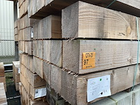 Ca. 14x douglas balken fijnbezaagd, 200x200mm, lengte 400cm - afbeelding 4 van  4