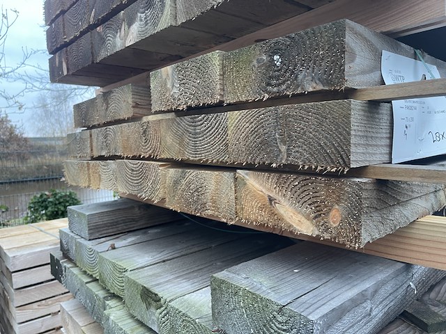 Ca. 14x douglas balken fijnbezaagd, 75x200mm, lengte 300cm - afbeelding 3 van  3