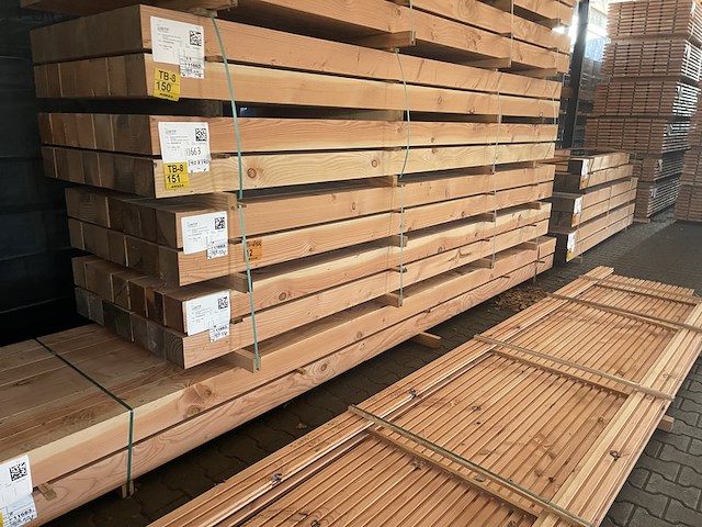 Ca. 14x douglas balken geschaafd, 140x140mm, lengte 400cm - afbeelding 4 van  4