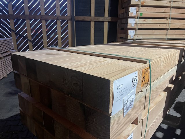 Ca. 14x douglas balken geschaafd, 140x140mm, lengte 400cm - afbeelding 4 van  4