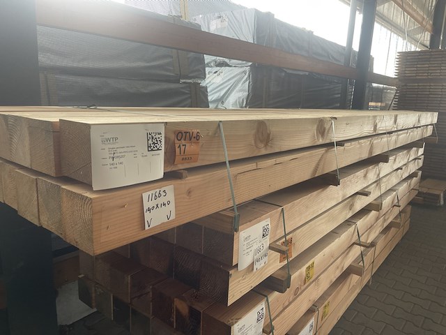 Ca. 14x douglas balken geschaafd , 140x140mm, lengte 500cm - afbeelding 4 van  4