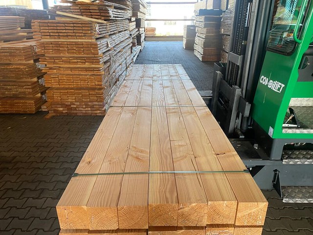 Ca. 14x douglas balken geschaafd, 140x140mm, lengte 500cm - afbeelding 1 van  4