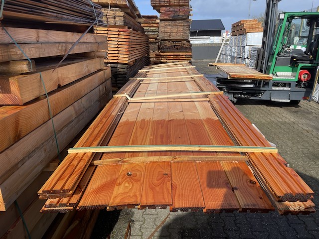 Ca. 14x douglas design- triple- deens profiel, 22x142mm, lengte 600cm - afbeelding 1 van  3