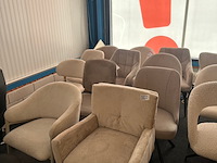 Ca. 14x eetkamerstoelen, beige - afbeelding 7 van  8