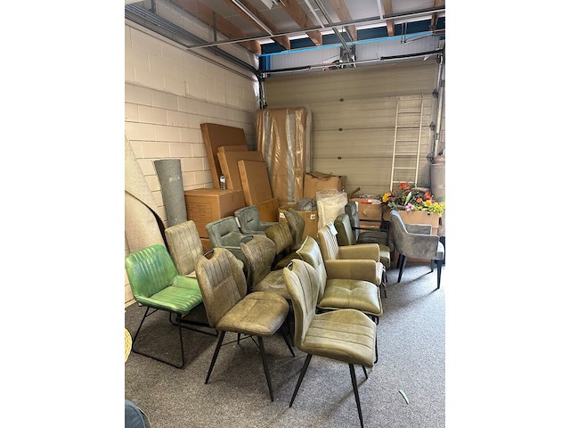 Ca. 14x eetkamerstoelen, groen - afbeelding 1 van  7